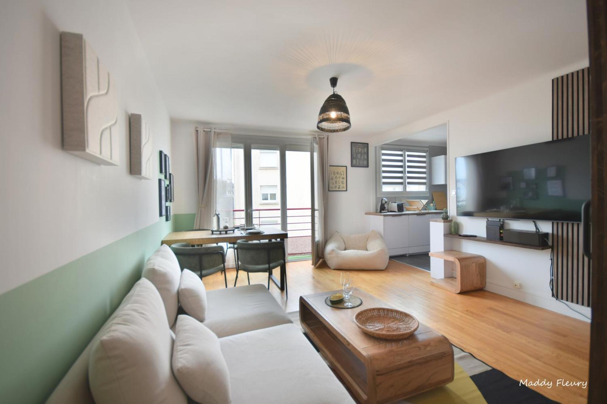 Apartment 3 Chambres, Proche Centre Ville, Parking Gratuit Vannes